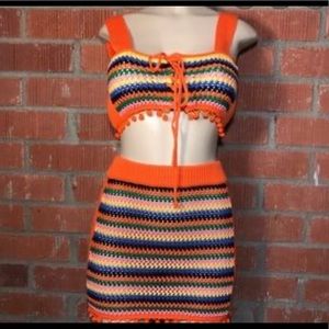 Crochet skirt set
